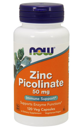 NOW Foods Zinc Picolinate 50 мг (120 веганских капсул) цинк пиколинат