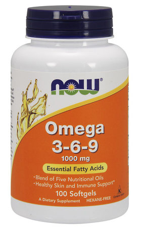NOW Foods Omega 3-6-9 1000 mg (100 капсул) омега 3,6,9 жирные кислоты