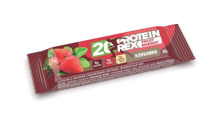 ProteinRex Батончик с высоким содержанием протеина 40г (Клубничный пай)