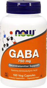 NOW Foods GABA 750 mg (100 вег. капсул) гамма аминомасляная кислота