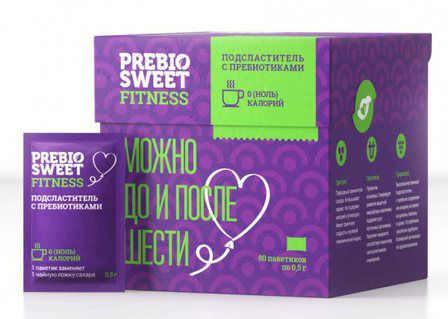 Столовый подсластитель Пребиосвит Фитнес (Prebiosweet Fitness) 80 саше по 0,5 г, сахарозаменитель