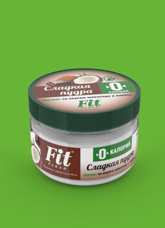 FitParad Сладкая пудра на эритрите со вкусом шоколада и кокоса