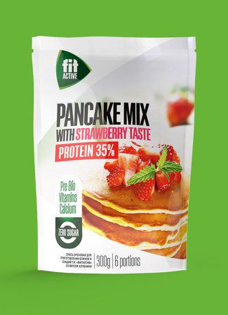FitParad Смесь для оладий высокобелковая со вкусом клубники (300 г)