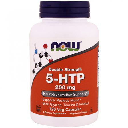 NOW Foods 5 - HTP 200 mg (120 вег. капсул) 5 - гидрокситриптофан