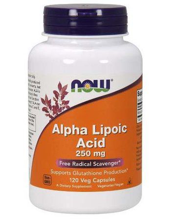 NOW Foods Alpha Lipoic Acid 250 mg (120 вег. капсул) альфа - липоевая кислота