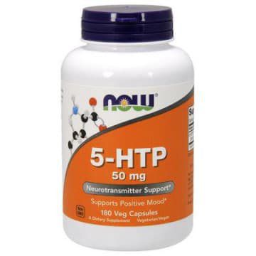 NOW Foods 5 - HTP 50 mg (180 вег. капсул) 5 - гидрокситриптофан