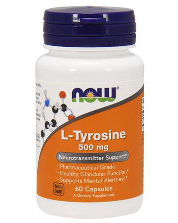 NOW Foods L - Tyrosine 500 mg (60 капсул) аминокислота Л - тирозин