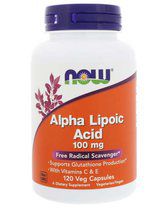 NOW Foods Alpha Lipoic Acid 100 mg (120 вег. капсул) альфа - липоевая кислота