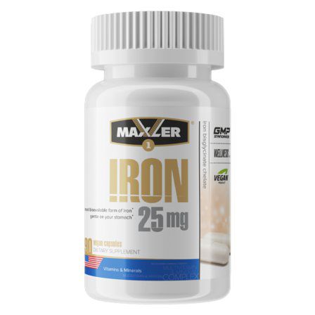 Maxler Iron 25mg Bisglycinate Chelate (90 капс)