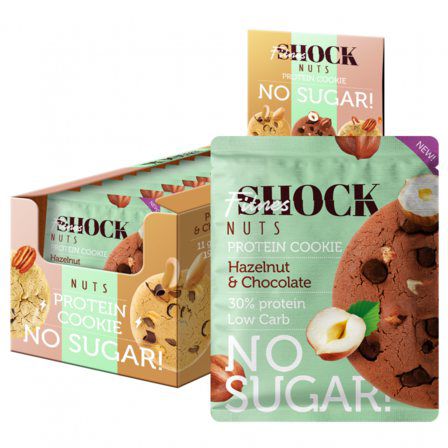 FitnesShock печенье NUTS 40 г (шоколад-фундук)