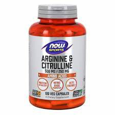 NOW Foods L - Arginine 500 mg + L - Citrulline 250 mg (120 вег. капсул) аминокислоты А и Ц