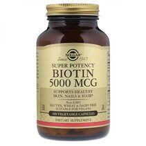Solgar Biotin 5000 mcg (100 капсул) биотин - витамин для волос B7