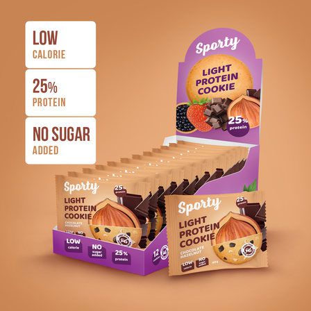 Печенье Sporty Protein Light (40 г) Шоколад-фундук
