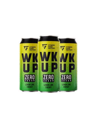 FITNESS FOOD FACTORY тонизирующий газированный напиток WKUP (500 мл) Лимон-лайм