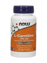 NOW Foods L - Carnitine 500 mg (60 вег. капсул) аминокислота Л - карнитин