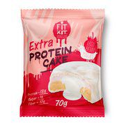 Fit Kit Protein White Cake EXTRA Протеиновое печенье с суфле (70 гр) малина-йогурт