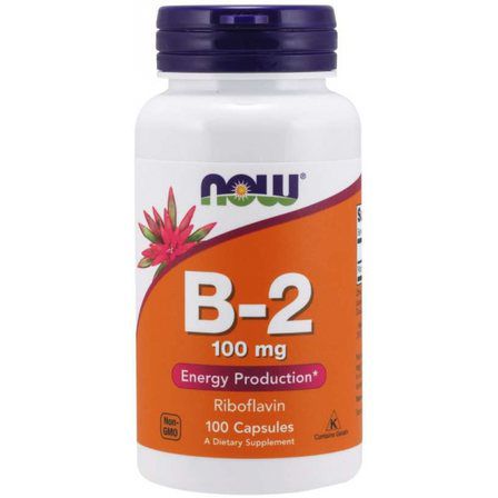 NOW Foods B - 2 100 mg (100 вег. капсул) витамин В2 (группа В)