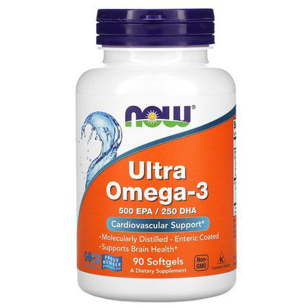NOW Foods Omega 3 Ultra (90 гелевых капсул) омега 3 жирные кислоты