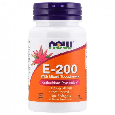 NOW E - 200 Mixed Tocopherols (100 гел. капс)