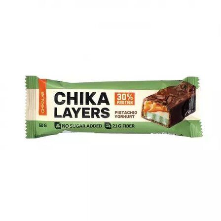 CHIKALAB Chika Layers Протеиновый батончик в глазури (60 гр) фисташковый йогурт