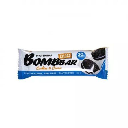 BOMBBAR протеиновый батончик DUO 60 гр (кремовое печенье)