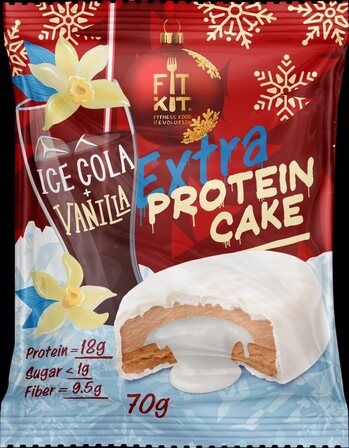 Fit Kit Protein White Cake EXTRA Протеиновое печенье с суфле (70 гр) Ледяная кола-ваниль