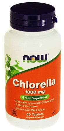 NOW Foods Chlorella 1000 мг (60 таблеток) органическая хлорелла