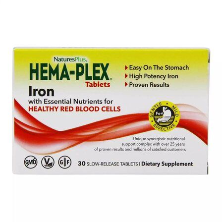 Natures Plus Железо Hema-Plex (30 таб) в коробке
