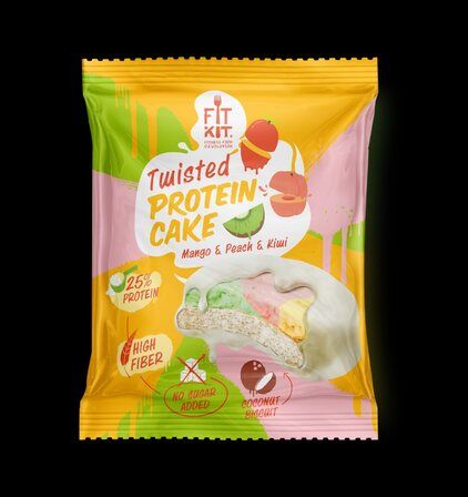 Fit Kit Protein Twisted Cake Протеиновое печенье с суфле (70 гр) манго-персик-киви