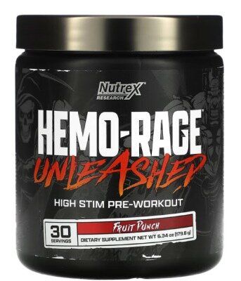 Nutrex Hemo-Rage Unleashed (180 г) фруктовый пунш