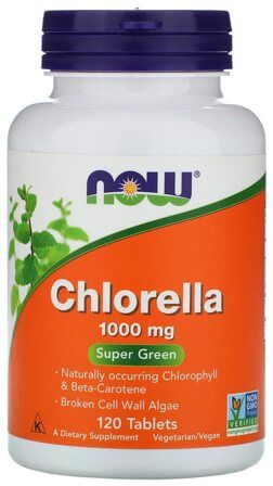 NOW Foods Chlorella 1000 мг (120 таблеток) органическая хлорелла