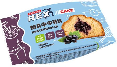 ProteinRex Маффин протеиновый с пониженной калорийностью 40г (Черная смородина)