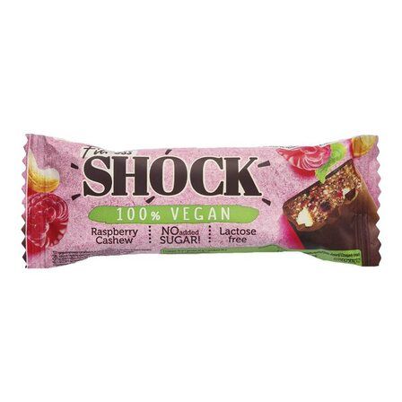 FitnesShock Батончик протеиновый глазированный "Веган" (45 гр) вкус - малиновый