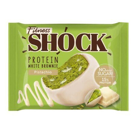 FitnesShock Protein Brownie Брауни протеиновый (50 г) вкус - белый шоколад и фисташка
