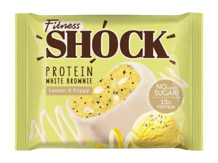 FitnesShock Protein Brownie Брауни протеиновый (50 г) вкус - лимон-мак
