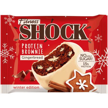 FitnesShock Protein Brownie Брауни протеиновый (50 г) вкус - имбирно-пряное