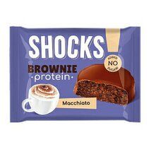 FitnesShock SHOCKS Брауни протеиновый (50 г) вкус - кофе с молоком, без сахара