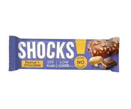 FitnesShock Батончик протеиновый глазированный SHOCKS (35 г) Арахис