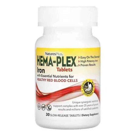 Natures Plus Железо Hema-Plex (30 таб.) в баночке
