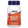 NOW Foods MEGA D3 5000 + MK-7 (60 веганских капсул) витамины Д3 и К2