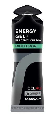 Gel4u Гель энергетический с электролитами (60 г) вкус - лимон и мята