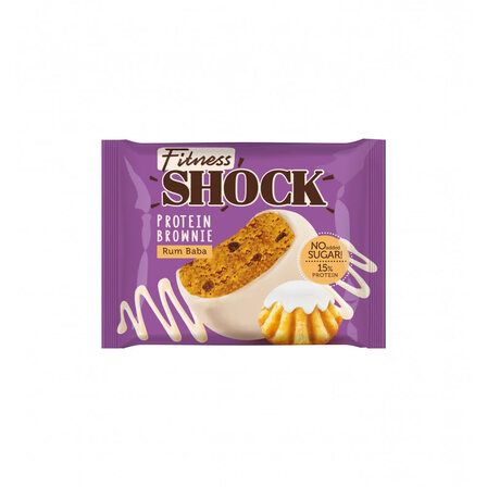 FitnesShock Protein Brownie Брауни протеиновый (50 г) вкус - ромовая баба