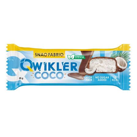 Snaq Fabriq QWIKLER Батончик протеиновый глазированый (35 г) Кокосовый