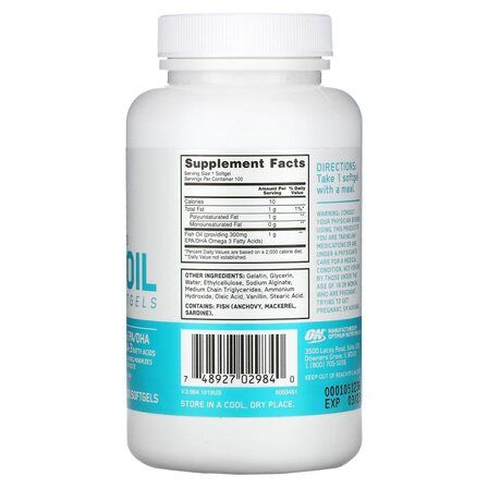 Optimum Nutrition Fish Oil Softgels (200 капс)