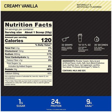 Optimum Nutrition 100% Casein Gold Standard (908 гр)