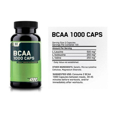 Optimum Nutrition BCAA 1000 (400 капс)