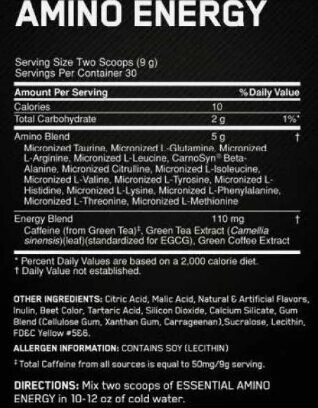 Optimum Nutrition Amino Energy (270 гр)