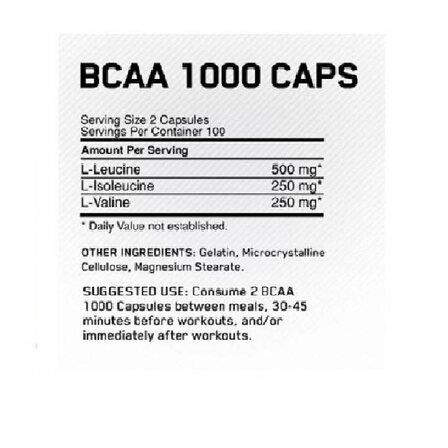 Optimum Nutrition BCAA 1000 (200 капс)