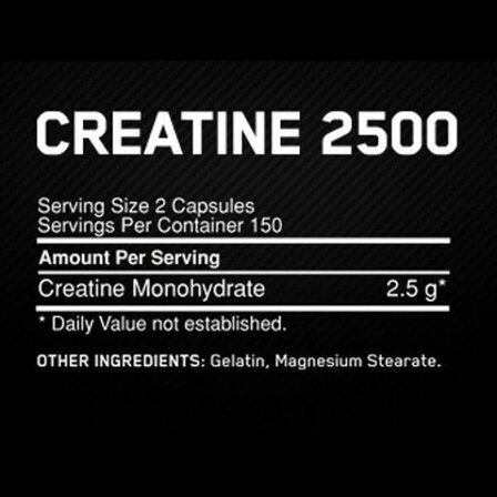 Optimum Nutrition Creatine 2500 Caps (200 капс)