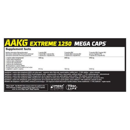 Olimp AAKG 1250 Mega Caps (120 капс) аргинин альфа - кетоглутарат